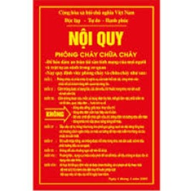 CỬA HÀNG BÁN BỘ NỘI QUY TIÊU LỆNH PCCC TẠI HƯNG YÊN